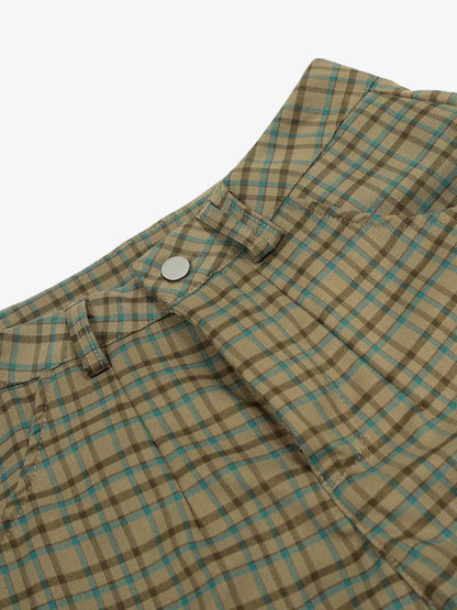 Plaid Drawstring Shorts for Casual Wear 