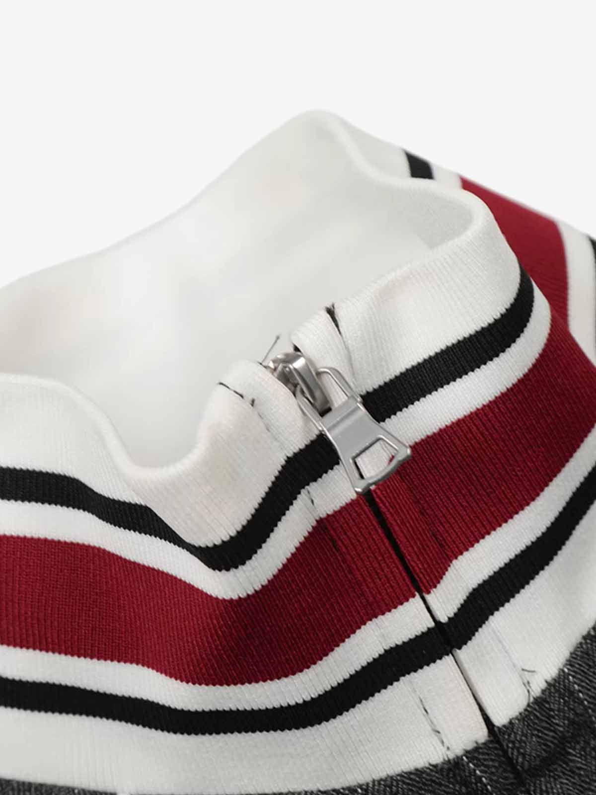 Pinstripe Vertical Embroidery Track Jacket