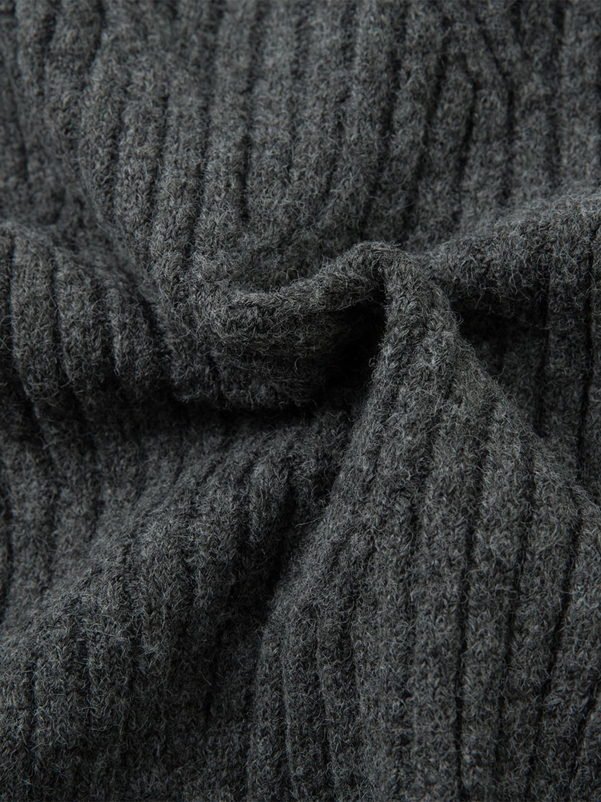 Distressed Ribbed Henley Sweater for Casual Elegance 