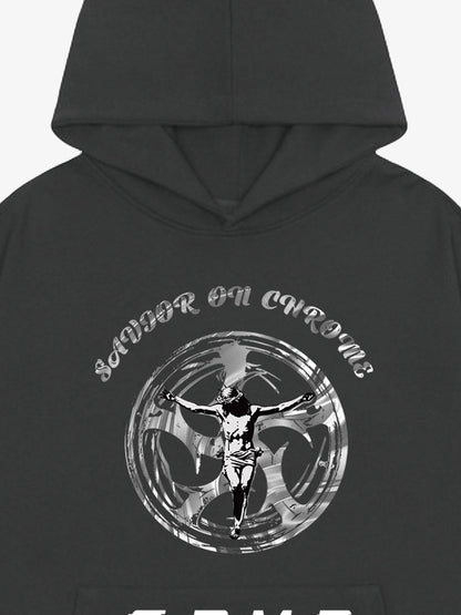 SAVIOR ON CHROME Graphic Hoodie 