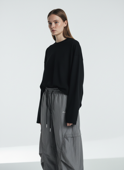 Retro Paratrooper Drape Barrel Pants