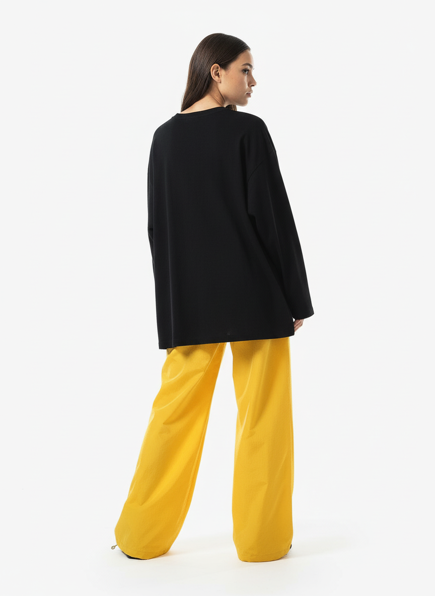 Vintage Drawstring Draped Embroidered Wide Leg Pants