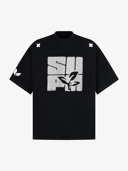 Floral Graphic Print T-Shirt - 2473 