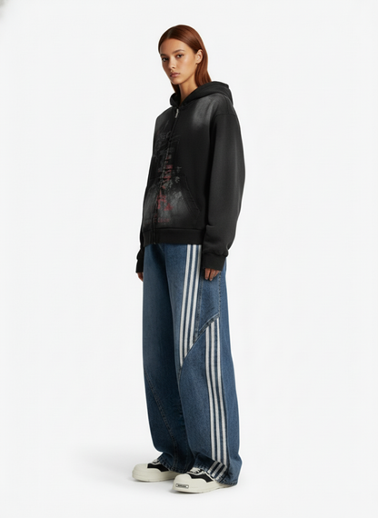 Street Spray Paint Print Hoodie