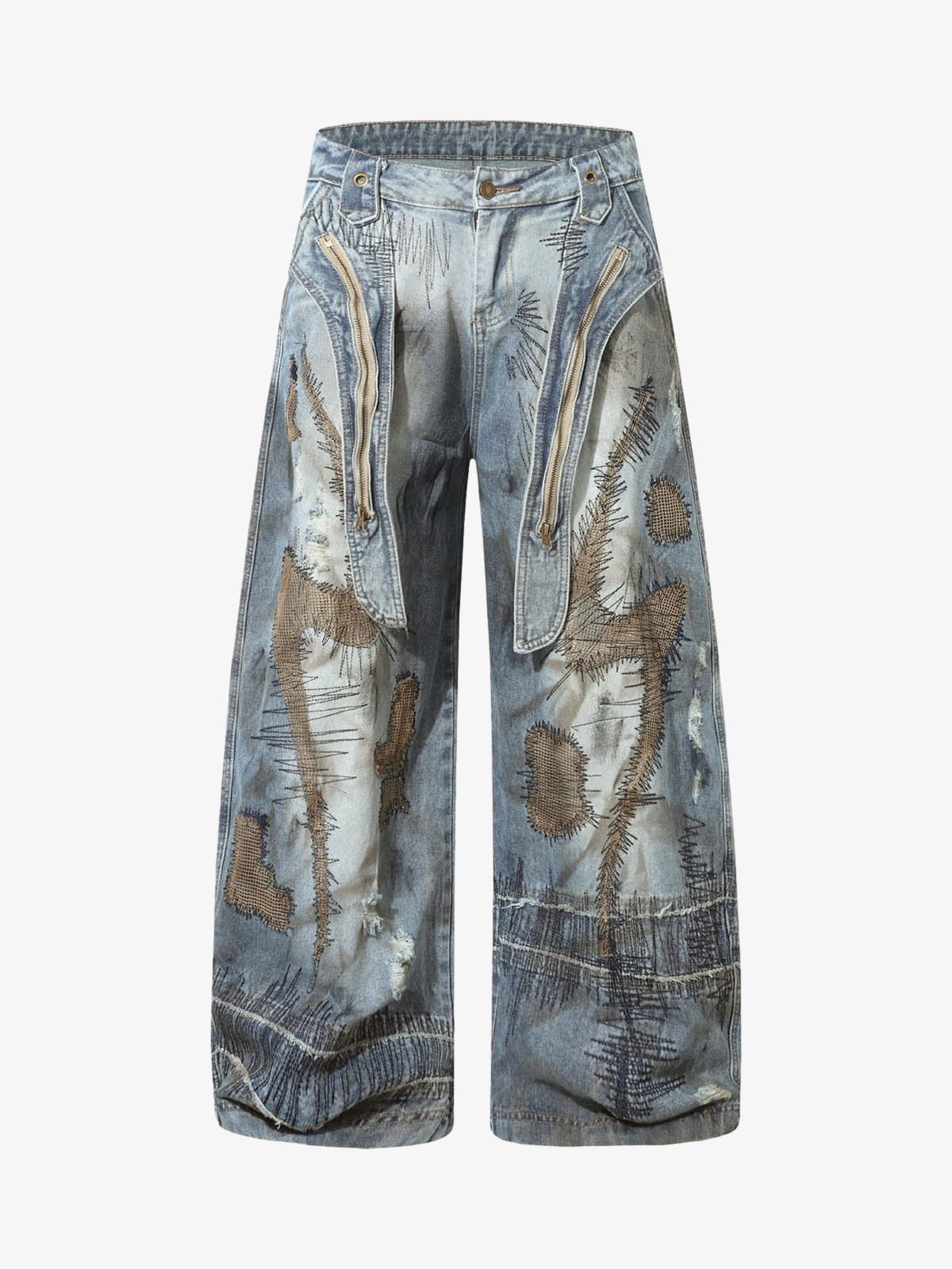 RO Style Washed Barrel Jeans - 2421 