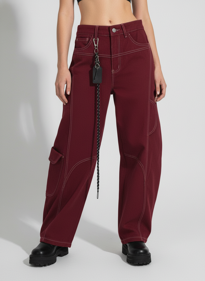 Retro Cargo Barrel Pants
