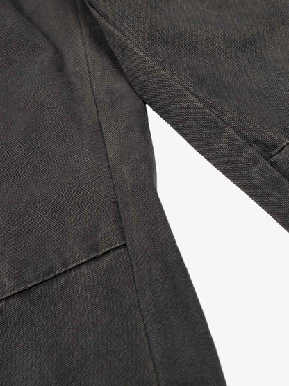 Wide Leg High Waist Cropped Pants with Gradient Wash Finish 