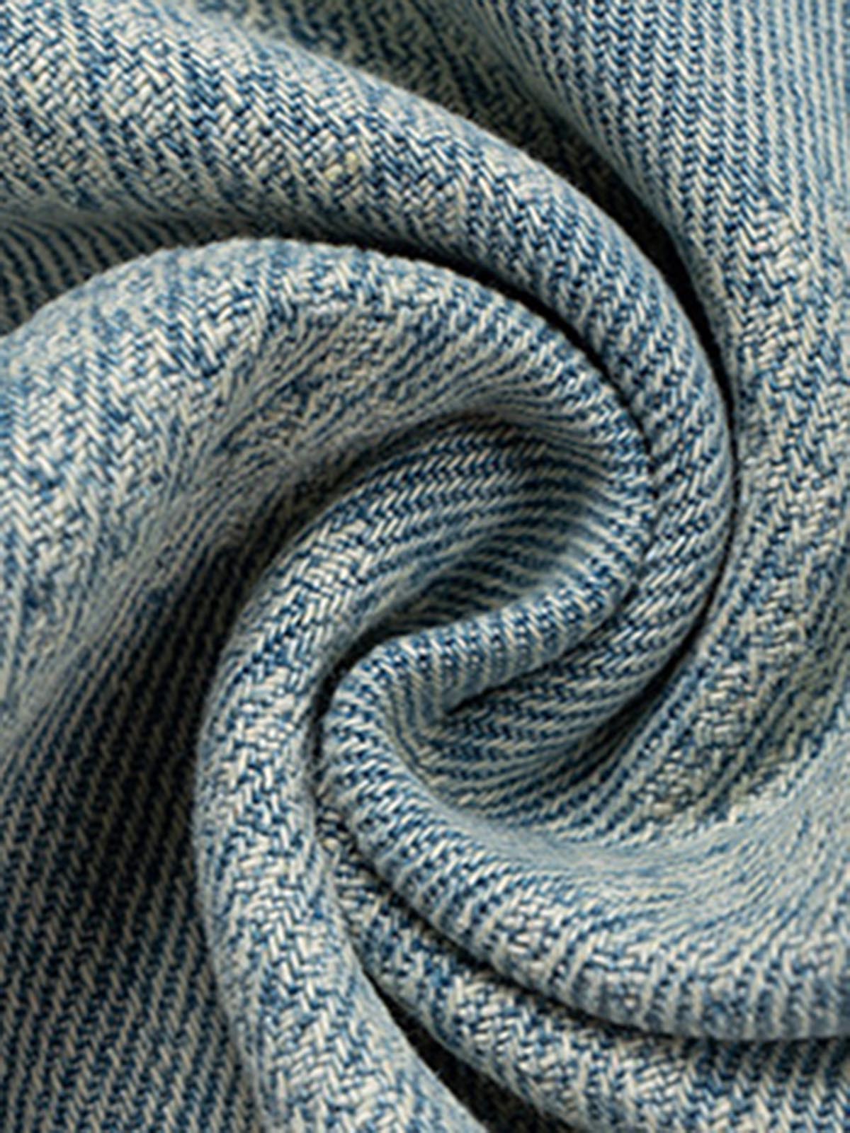 Checkerboard Distressed Jeans 