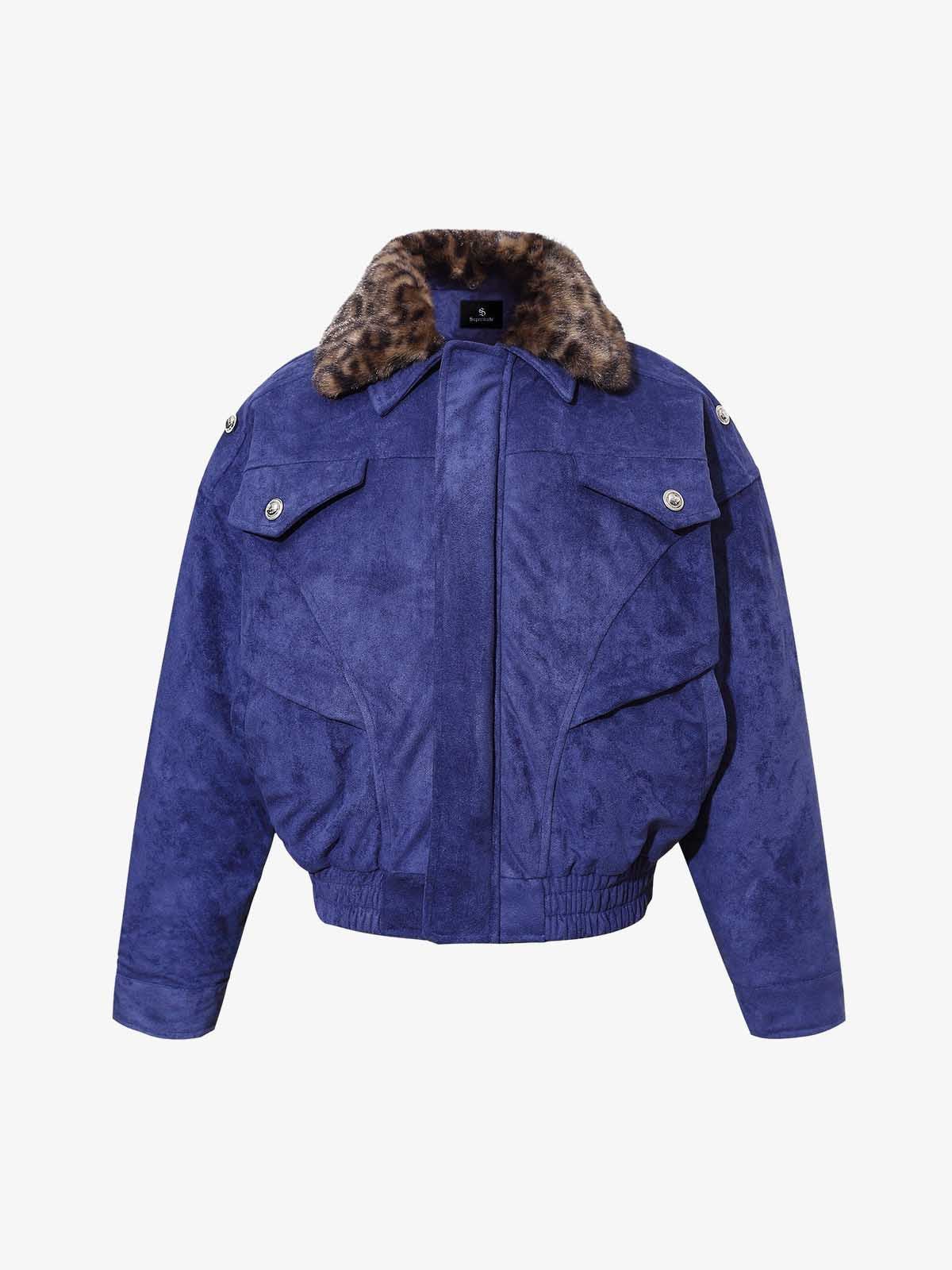 Stylish Leopard Collar Bomber Jacket for Women - Perfect for Casual and Fashionable Looks 