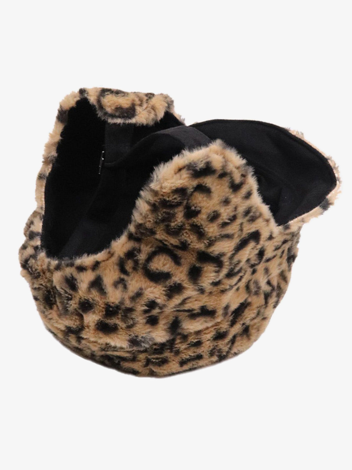 Retro Leopard Plush Earmuff Winter Hat 
