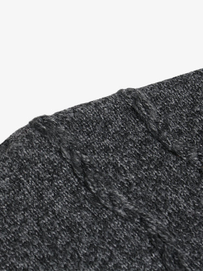 Cable Knit Zip-Up Sweater Jacket for Men - Perfect for Casual and Outdoor Wear 
