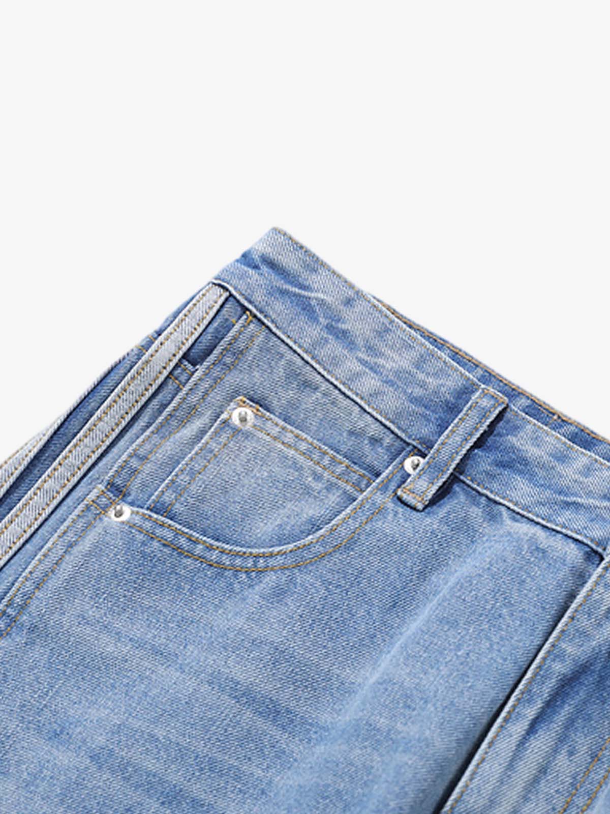 Washed Side Stripe Machete Jeans 