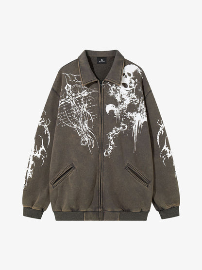 Skull Pattern Knit Sweater for Fall and Winter 