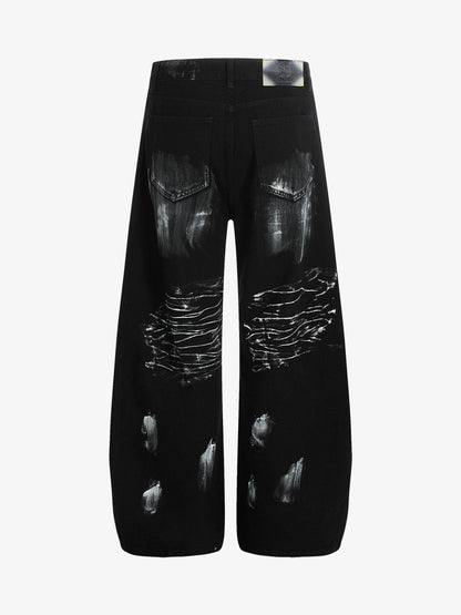 Street Star Painted Barrel Jeans 