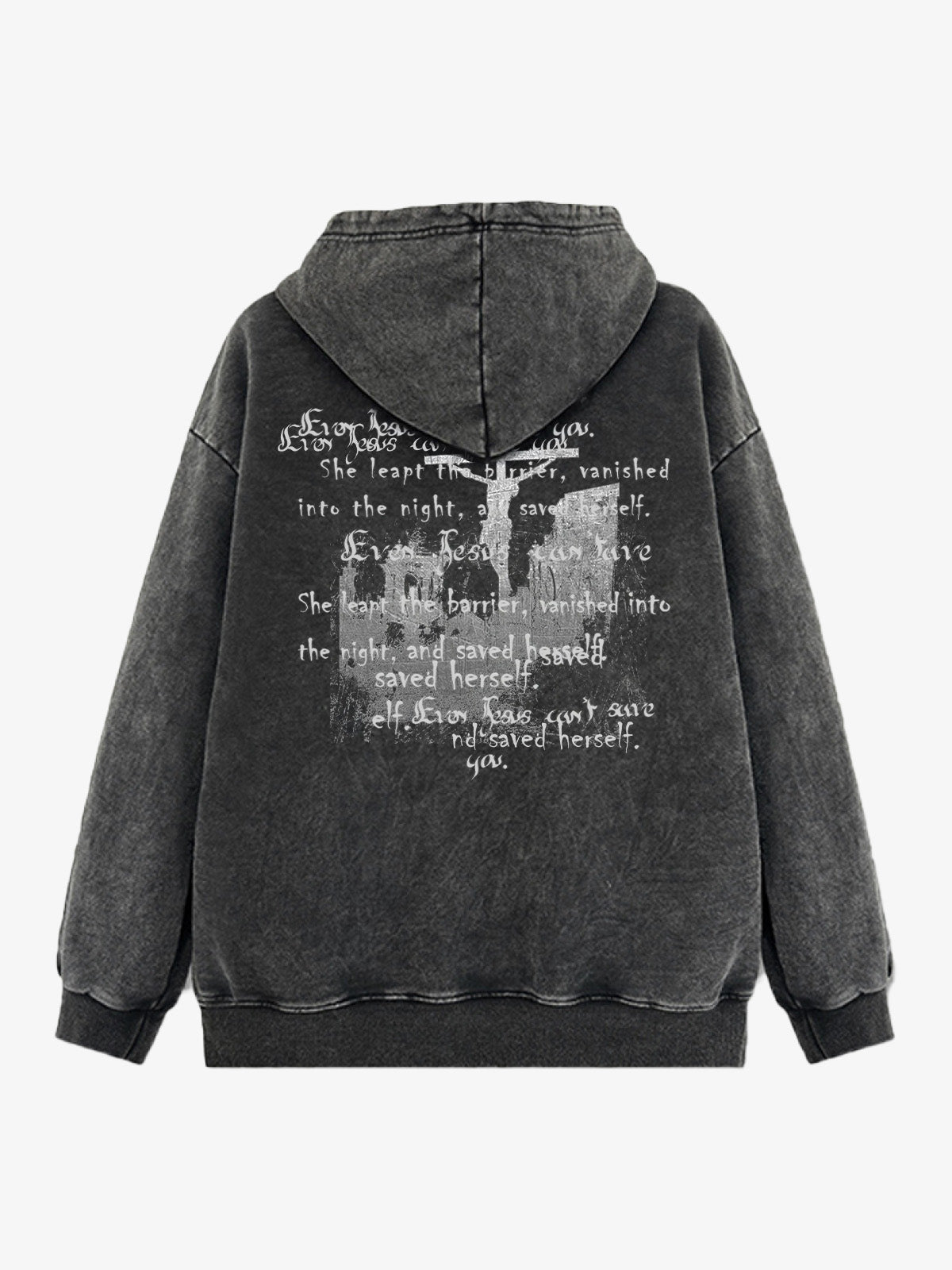 THE SUPERMADE  Vintage-Style Graphic T-Shirt with Inspirational Text and Cross Design 