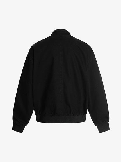 Structured Utility Stand Collar Zip Up Jacket