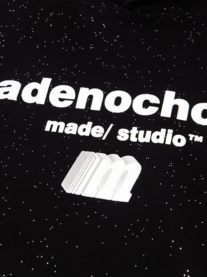 Sparkling Night Sky Design Black Knitwear for Festive Occasions 