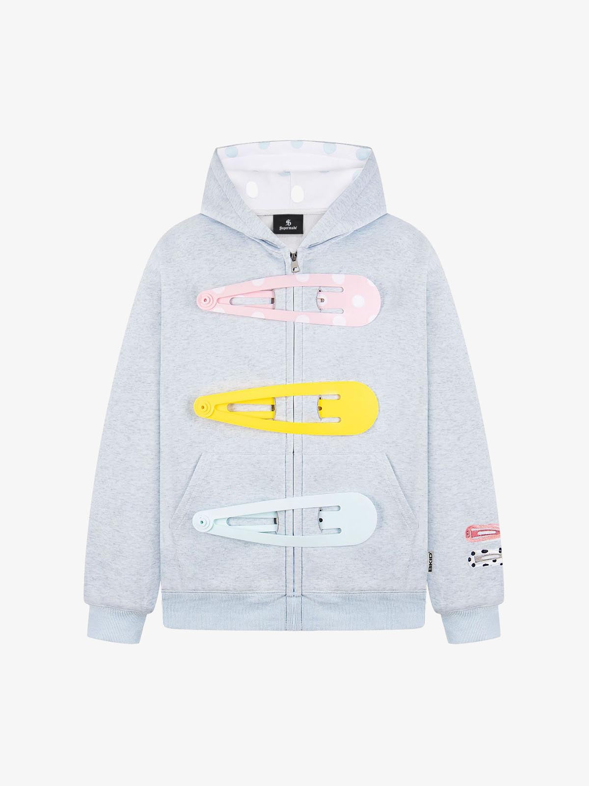Cotton Blend Hoodie with Hair Clip Print Design for Men and Women?