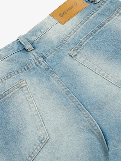 Vintage Raw Edge Cropped Jeans 