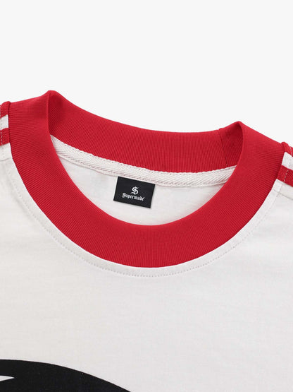 Sporty Long Sleeve Top with Bold Number Design for Active Enthusiasts 