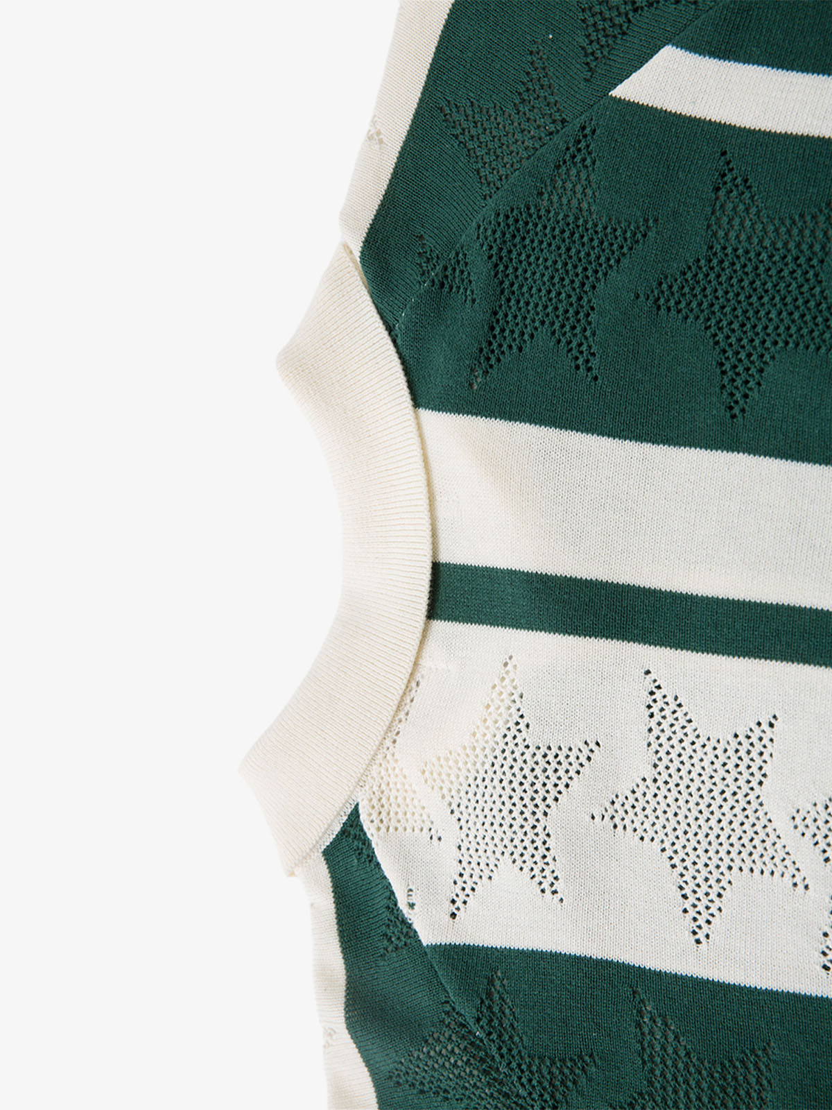 Striped Color-Block Knit Button-Up Cardigan 