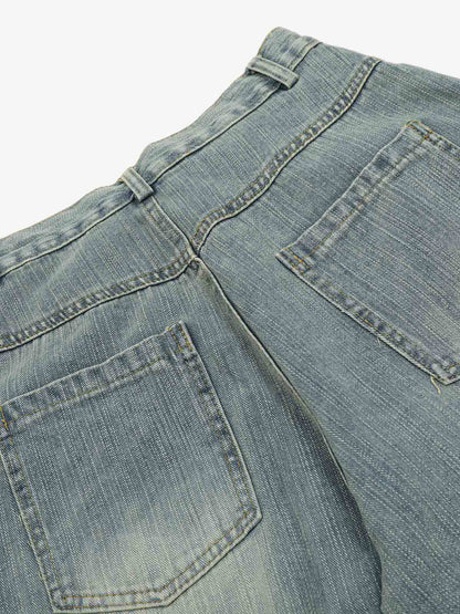 Washed Slub Machete Dye Jeans 