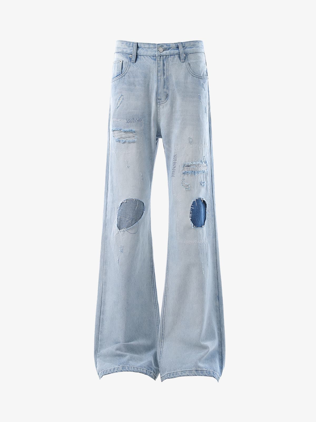 High-Waisted Wide-Leg Cargo Pants with Unique Pocket Design 