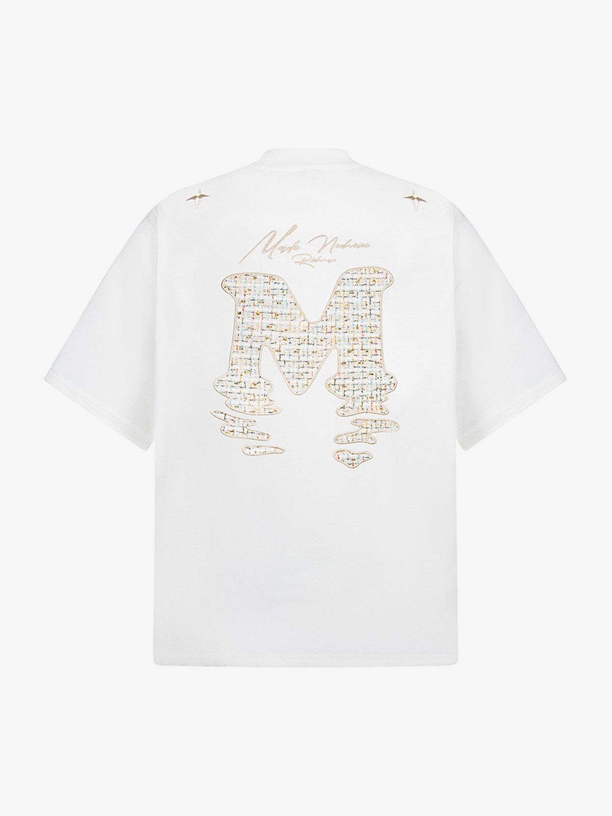 Vintage Patchwork Embroidered Letter T-shirt 