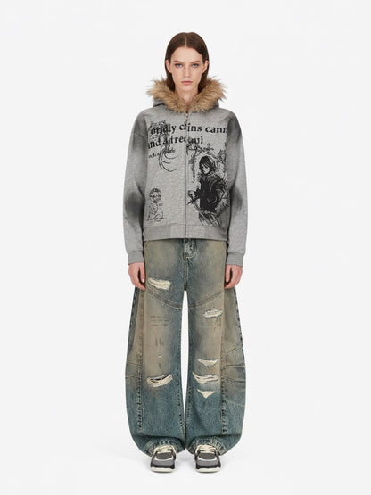 Supermade × Mortemartt Graphic Hooded Jacket- 2279