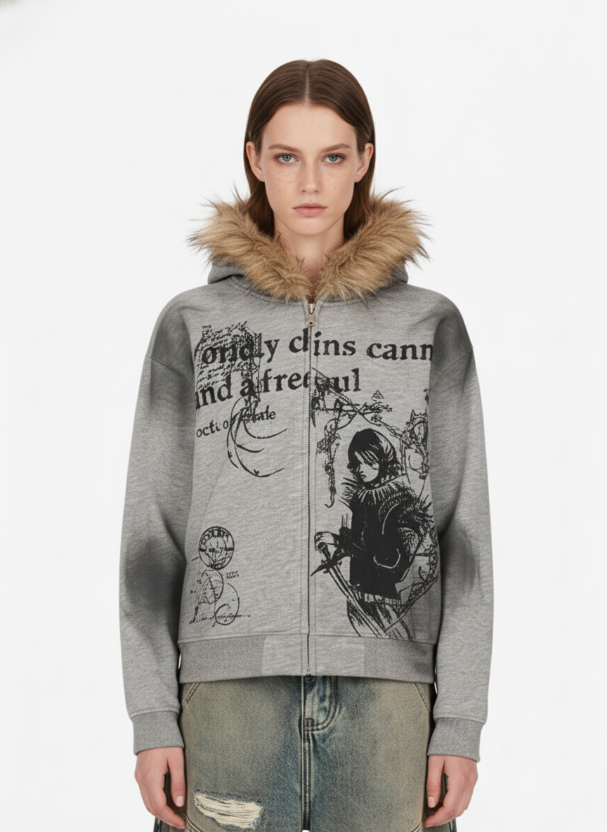 Supermade × Mortemartt Graphic Hooded Jacket- 2279