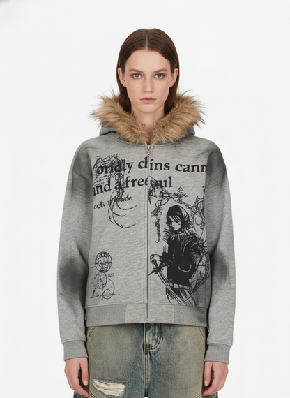 Supermade × Mortemartt Graphic Hooded Jacket- 2279