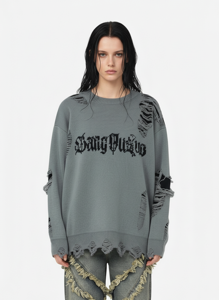 Thesupermade High Street Hip Hop Washed Distressed Jeans - 2069