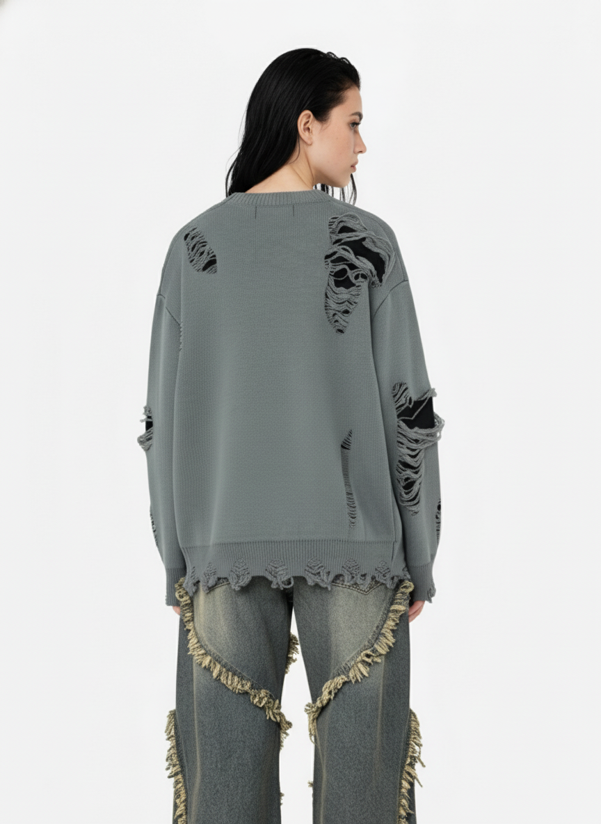 Thesupermade High Street Hip Hop Washed Distressed Jeans - 2069