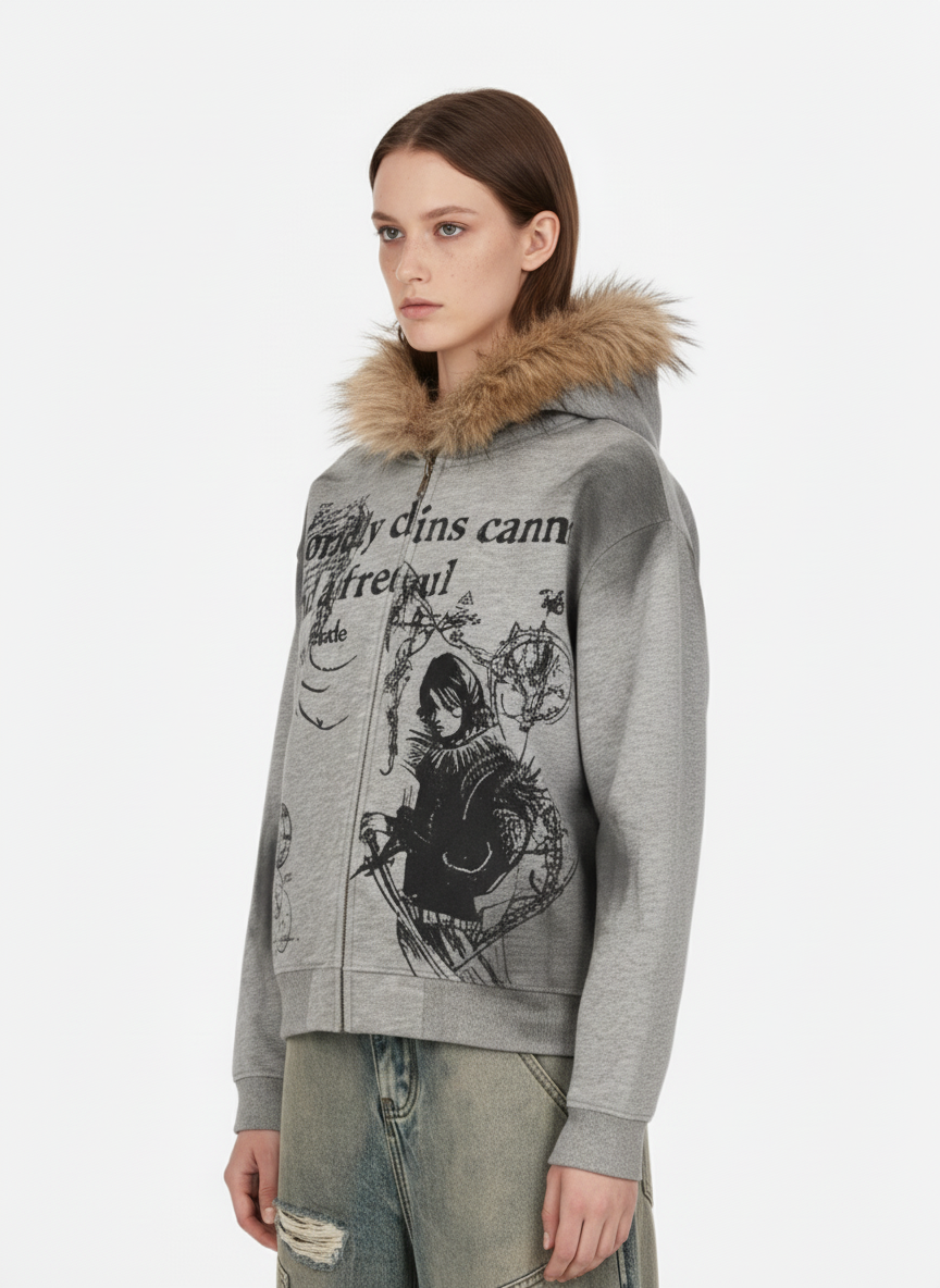 Supermade × Mortemartt Graphic Hooded Jacket- 2279