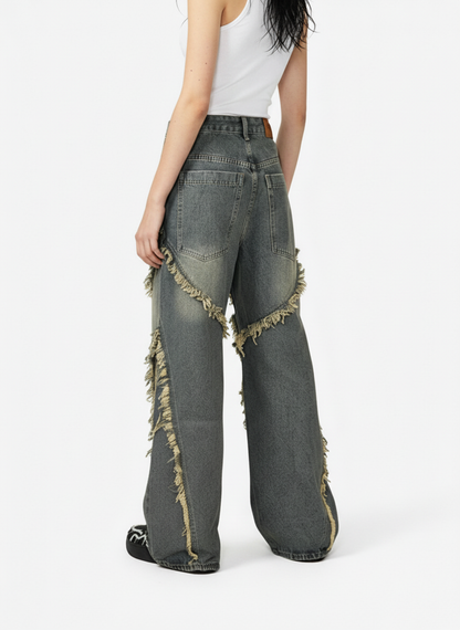 Thesupermade High Street Hip Hop Washed Distressed Jeans - 2069