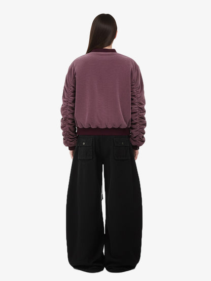 Draped Fabric Accessories Deconstructed Wide Leg Cargo Pants