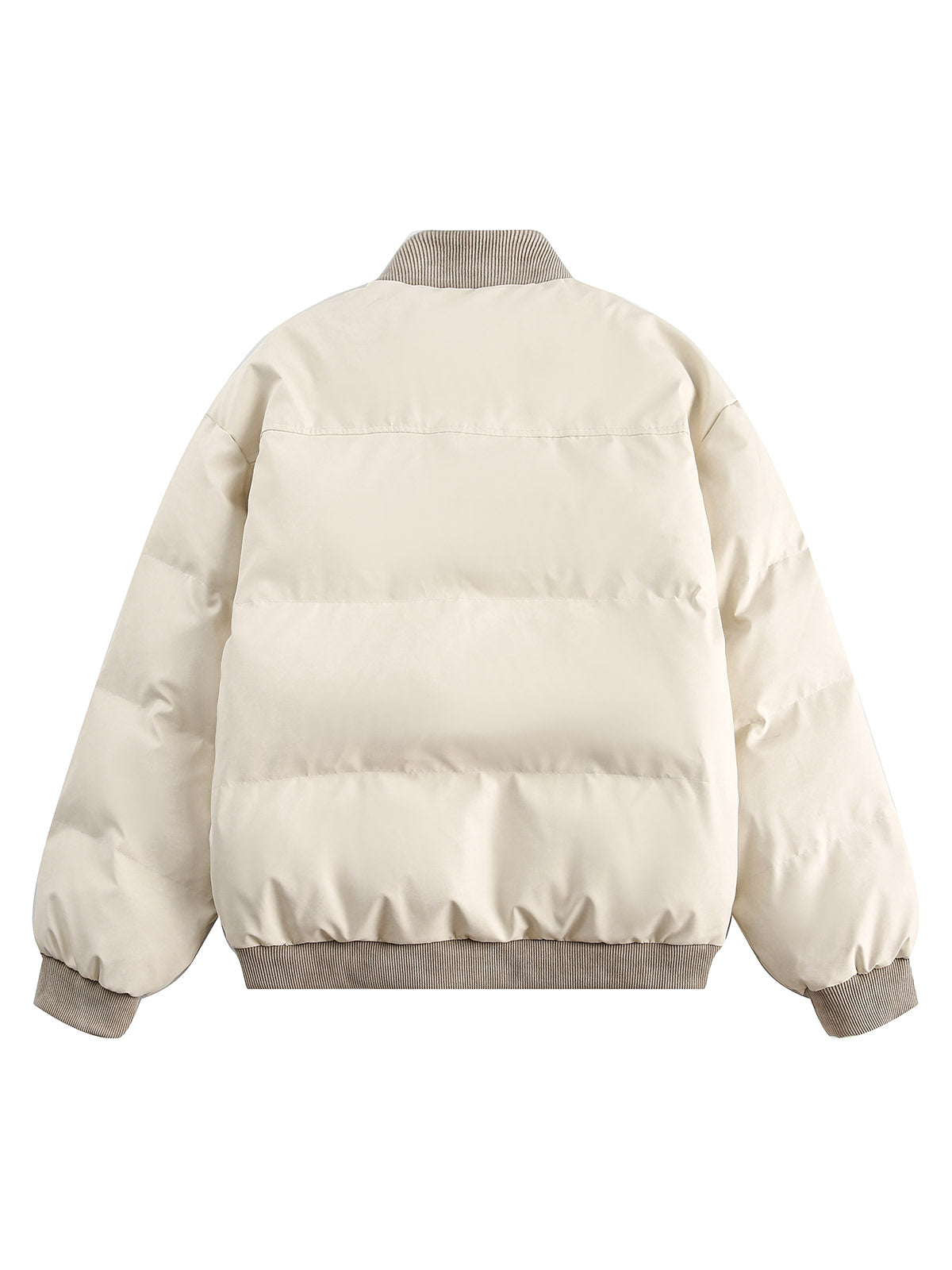 Retro Patchwork Multi Pocket Puffer Bomber Jacket 