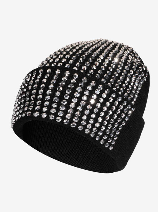 Knitted Rhinestone Beanie Hat with Sequins and Sparkle Design for Women and Men Fashion Winter Warm Cap?