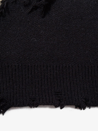 Skull Pattern Knit Sweater - Trendy and Cozy for Casual Wear 