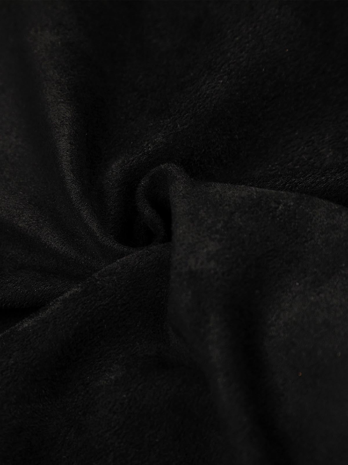 Retro Suede Asymmetric Buckle Design Down Jacket