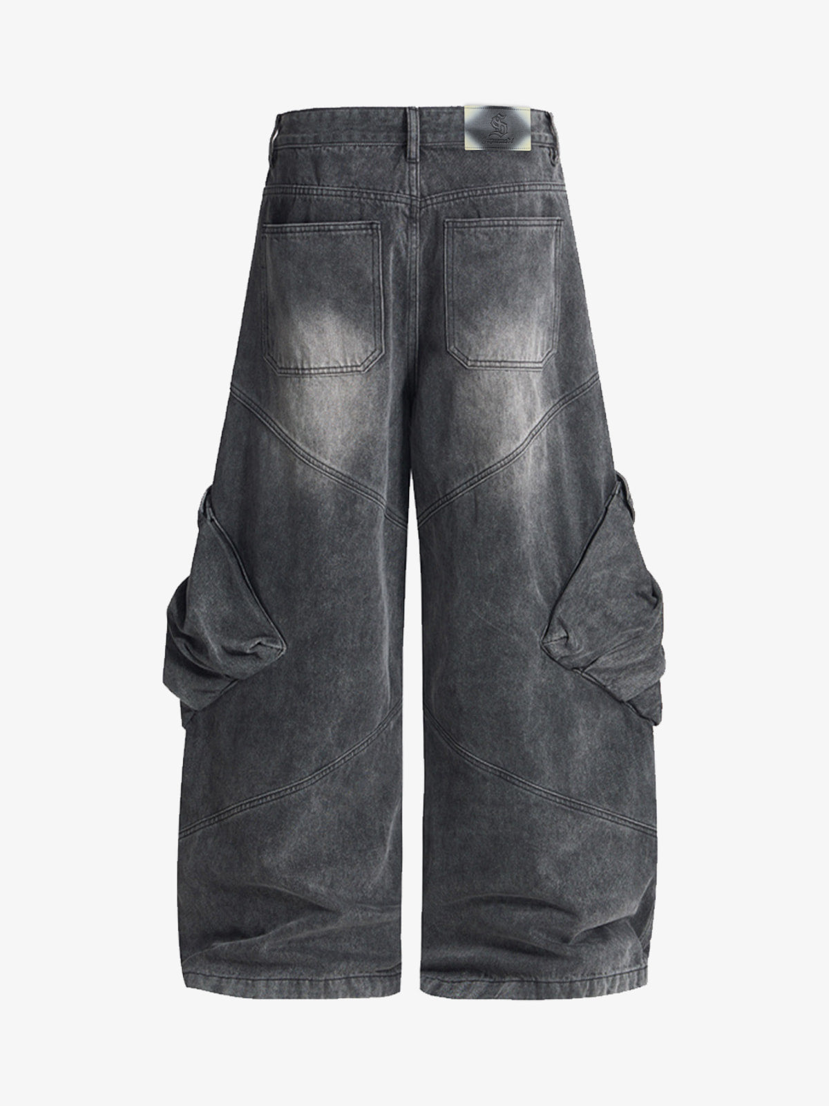 Vintage Washed Multi Pocket Cargo Jeans 