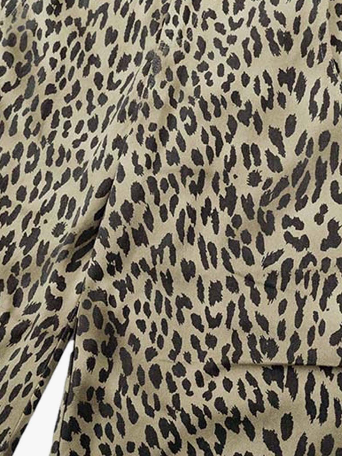 Cotton Leopard Print Bermuda Shorts for Men 