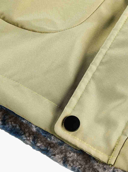 Winter Essential Faux Fur Trimmed Puffer Jacket with Arrow Buckle Design 