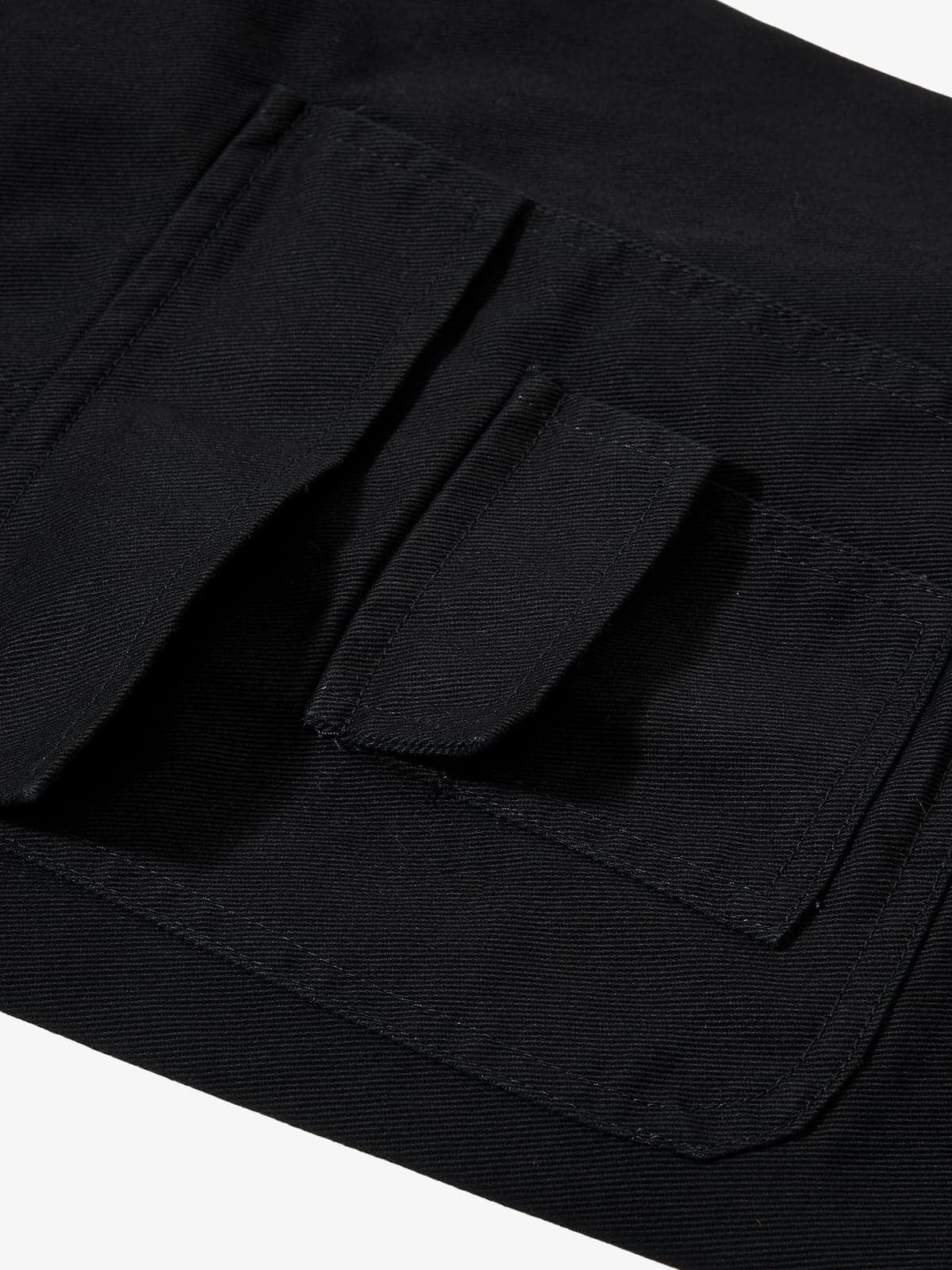 Cotton Blend Black Wide Leg Cargo Pants with Gothic Print and Metal Eyelets for Streetwear Fashion?