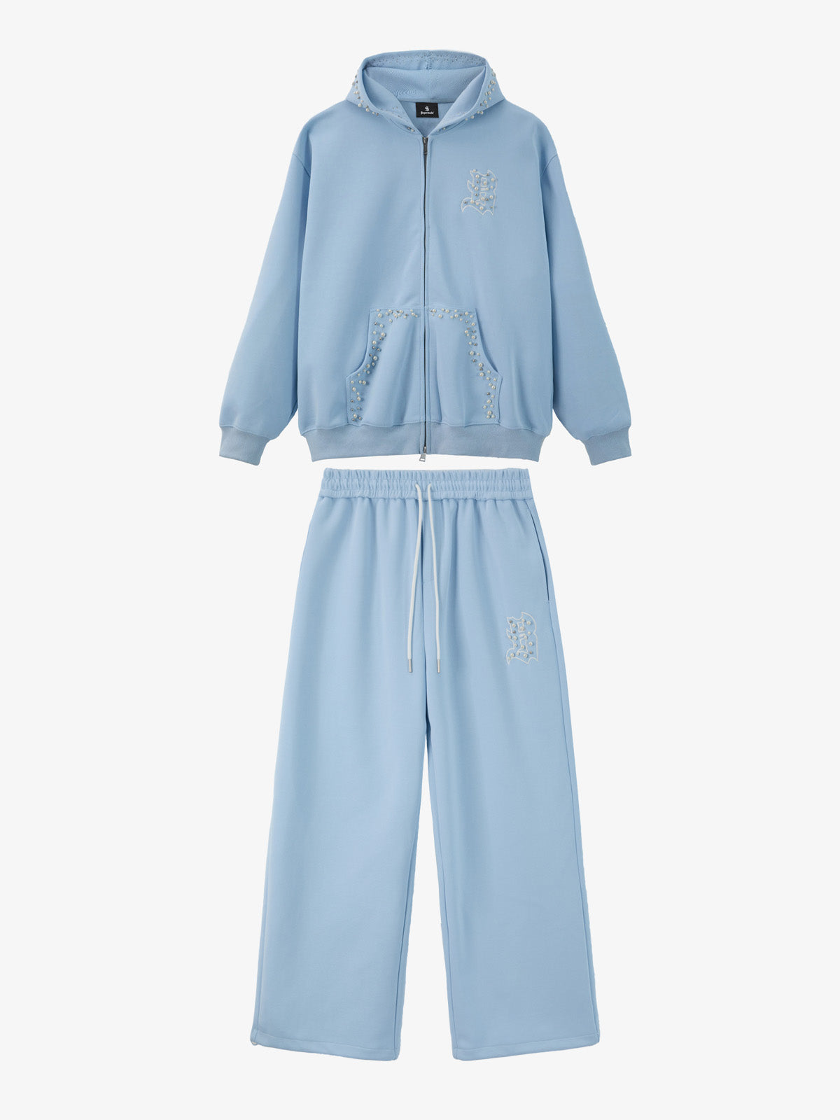 Supermade Pearl Embellished Zip Up Set