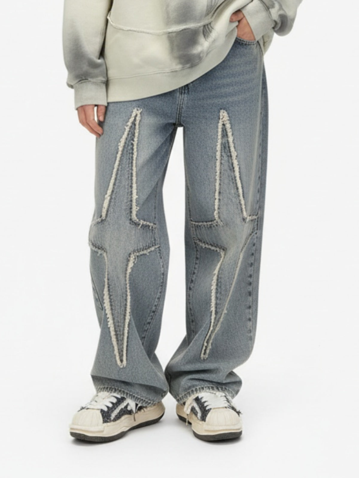 High Street Star Washed Jeans - 2150