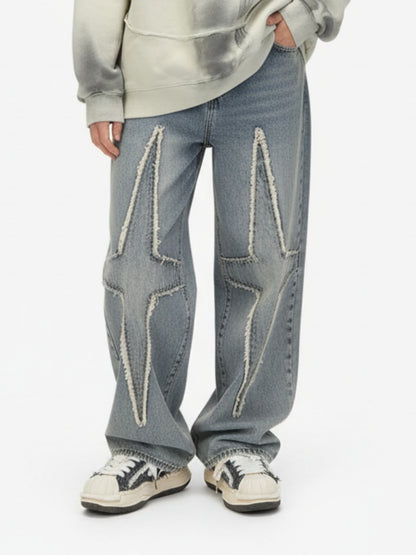 High Street Star Washed Jeans - 2150