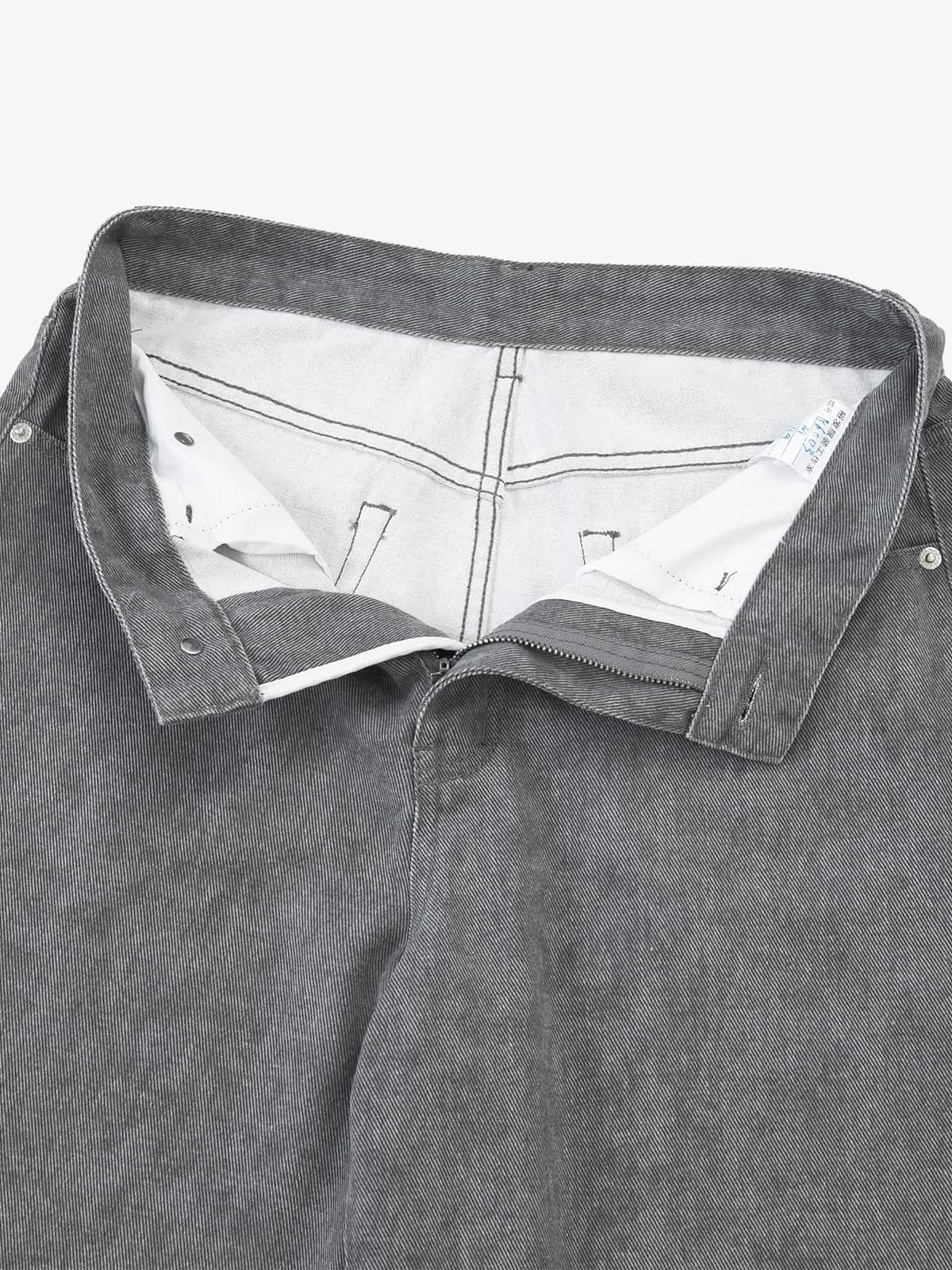 Retro Distressed Washed Texture Wide-Leg Pants