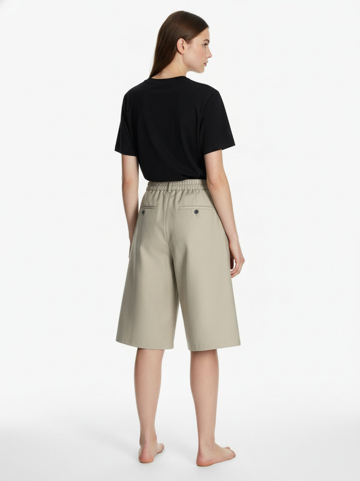 Deconstructed Drop-Effect Casual Jort