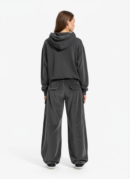 Vintage Corduroy Pleated Workwear Casual Pants